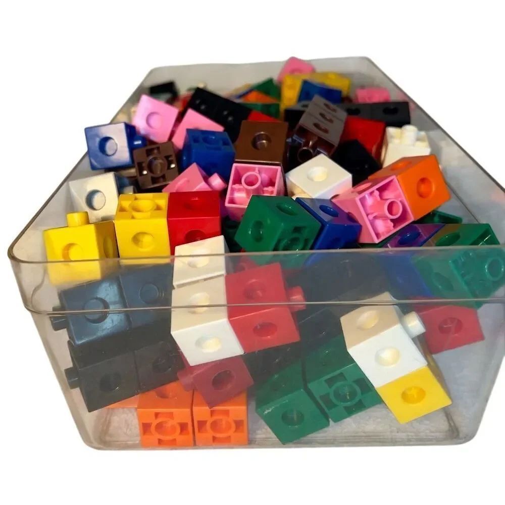 Unifix Interlocking Counting Cubes Math Manipulative Preowned Mix Color 200+ - Picture 5 of 7